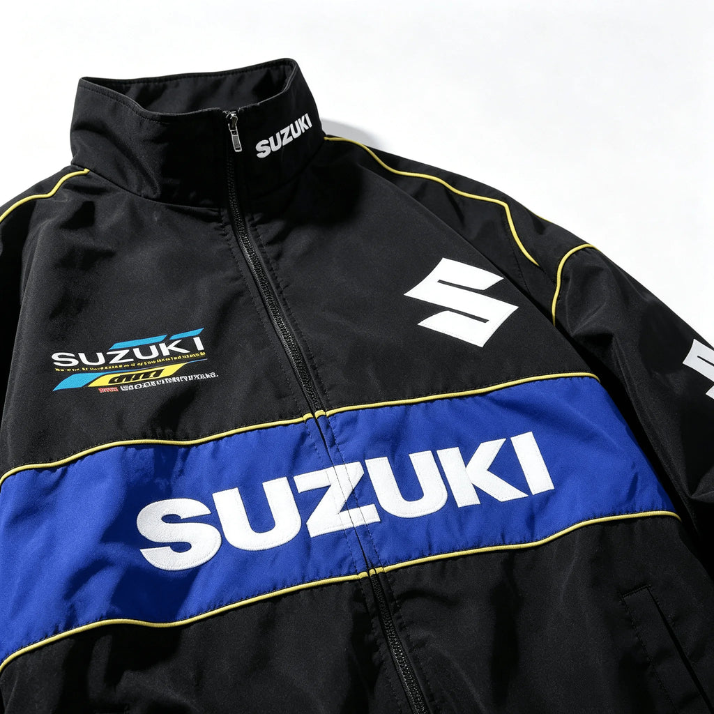 Suzuki Racing Jacket Unisex Motorcycle Riding Jacket Men and Women Providing Warm Cycling Baseball Y2k Jacket Men Clothing Coats