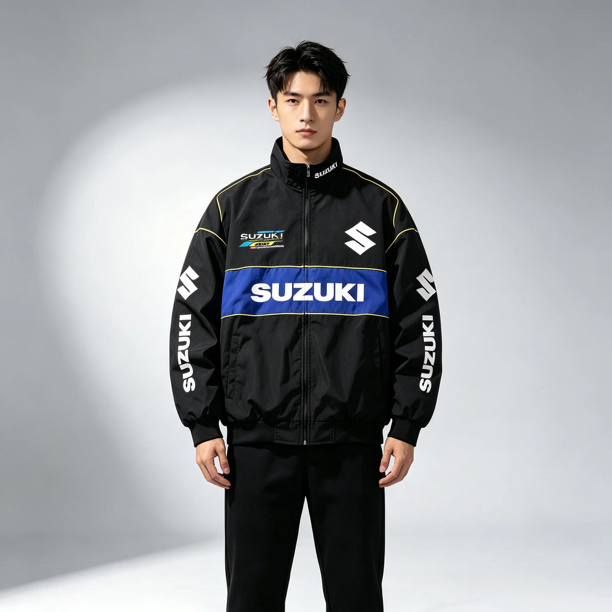 Suzuki Racing Jacket Unisex Motorcycle Riding Jacket Men and Women Providing Warm Cycling Baseball Y2k Jacket Men Clothing Coats