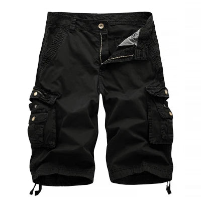Cargo Shorts Men 2024 Summer Army Military Tactical Homme Shorts Casual Solid Multi-Pocket Male Cargo Shorts Plus Size
