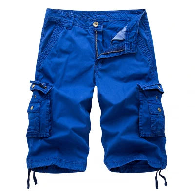 Cargo Shorts Men 2024 Summer Army Military Tactical Homme Shorts Casual Solid Multi-Pocket Male Cargo Shorts Plus Size