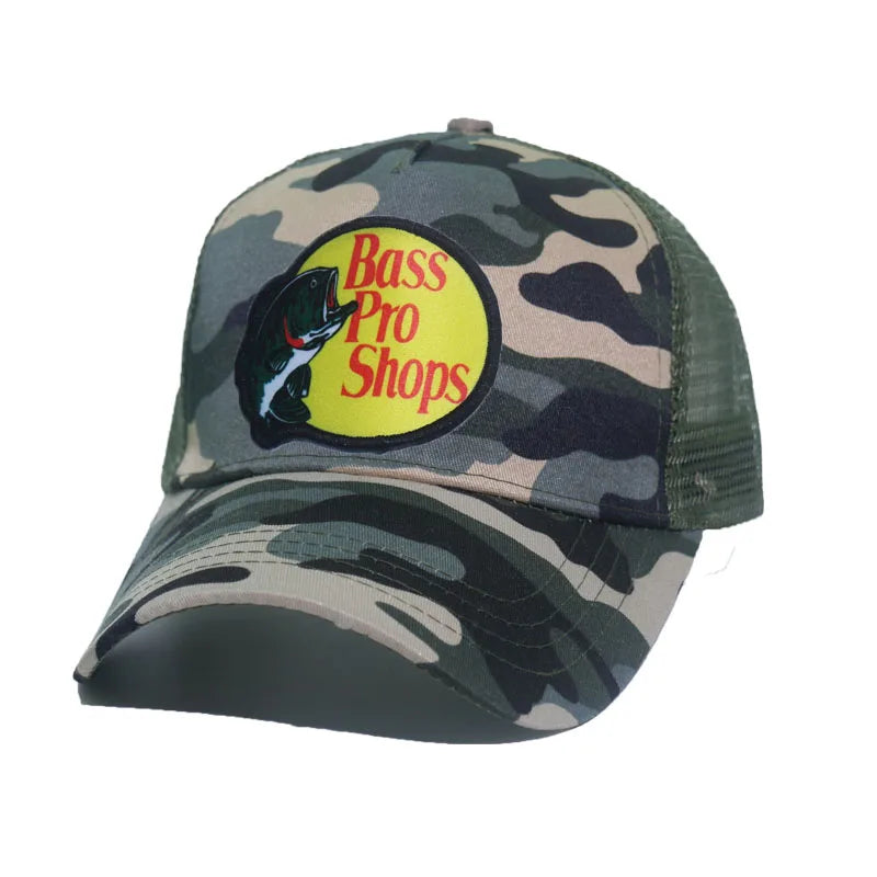 bass football baseball caps Men and women outdoor casual hip-hop Summer sunshade breathable mesh cap