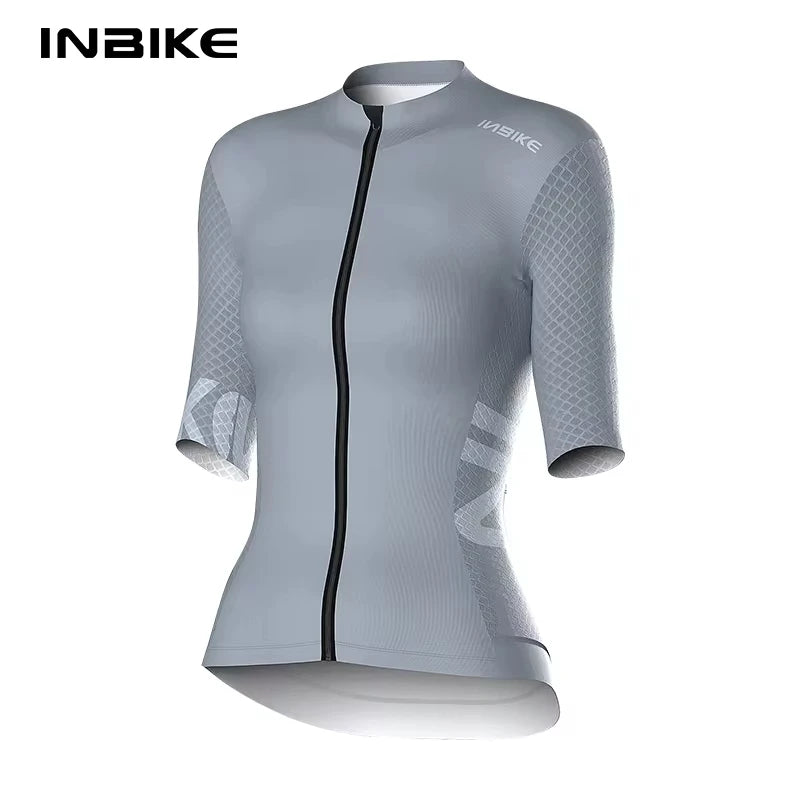 INBIKE Summer Cycling Jerseys Women Biking Shirts for Riding Slim Fit Bicycle Tops Shirts Clothing Quick Dry Road Bike Clothes