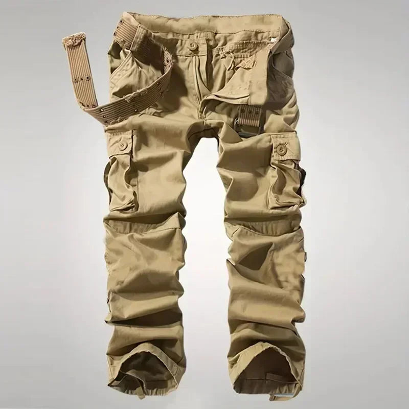 2026 Men's Cotton Cargo Pants Fashion Eight Pockets Sport Trousers Pants Male Oversize Loose Straight Streetwear Pants for Men