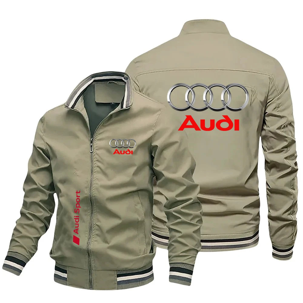 2026 New Trendy Men's Jacket DAudi Car Logo Motorcycle Jacket Custom Racing Clothe Men Audi Clothing Biker Racing Jacket