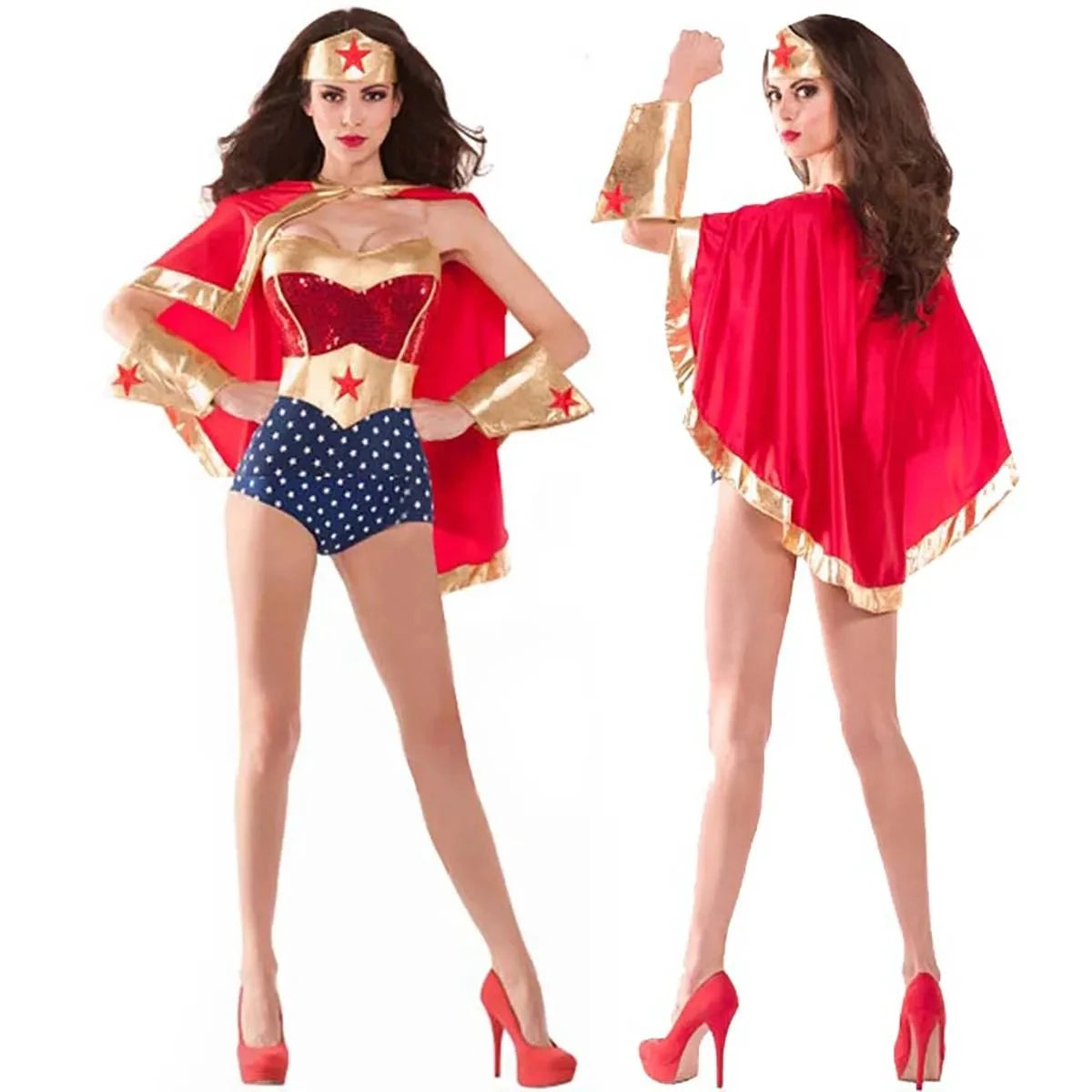 Sexy Women Halloween Cosplay Costume Wonderful Super Warrior Cosplay Costume Carnival Party Fancy Dress