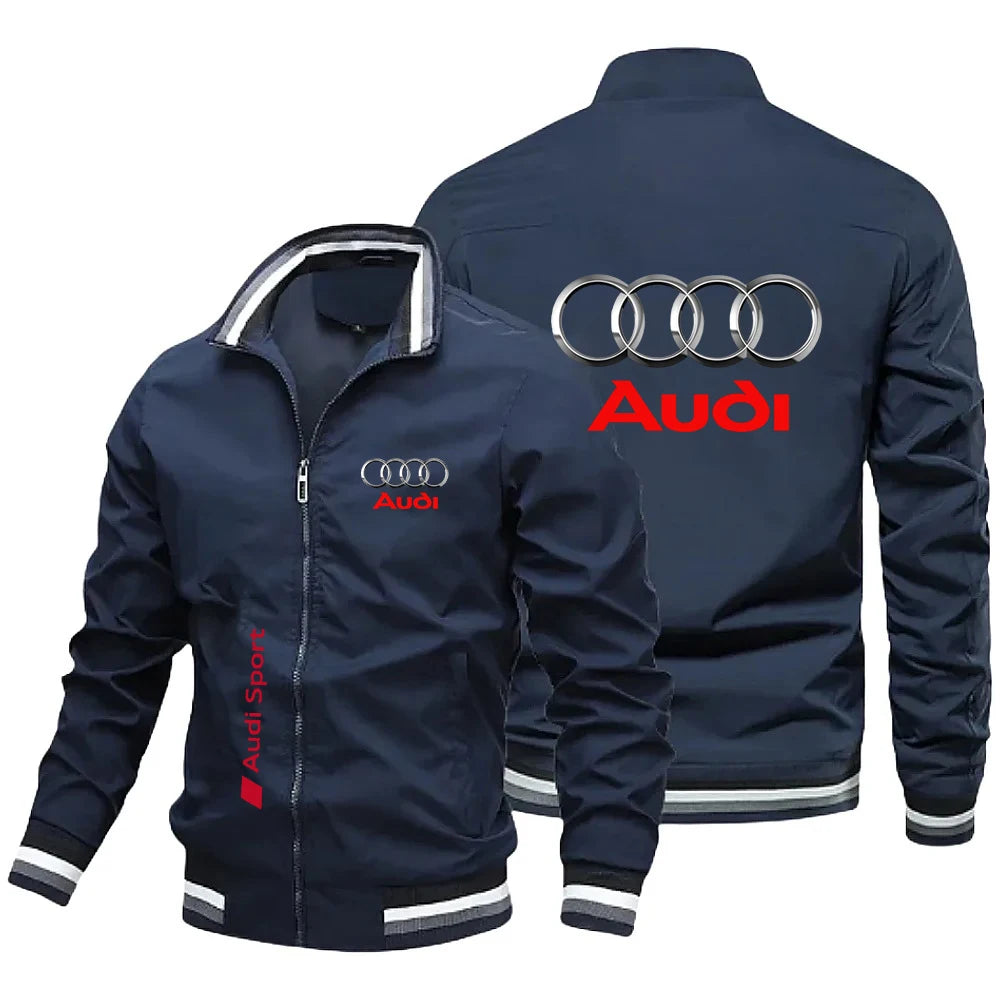 2026 New Trendy Men's Jacket DAudi Car Logo Motorcycle Jacket Custom Racing Clothe Men Audi Clothing Biker Racing Jacket