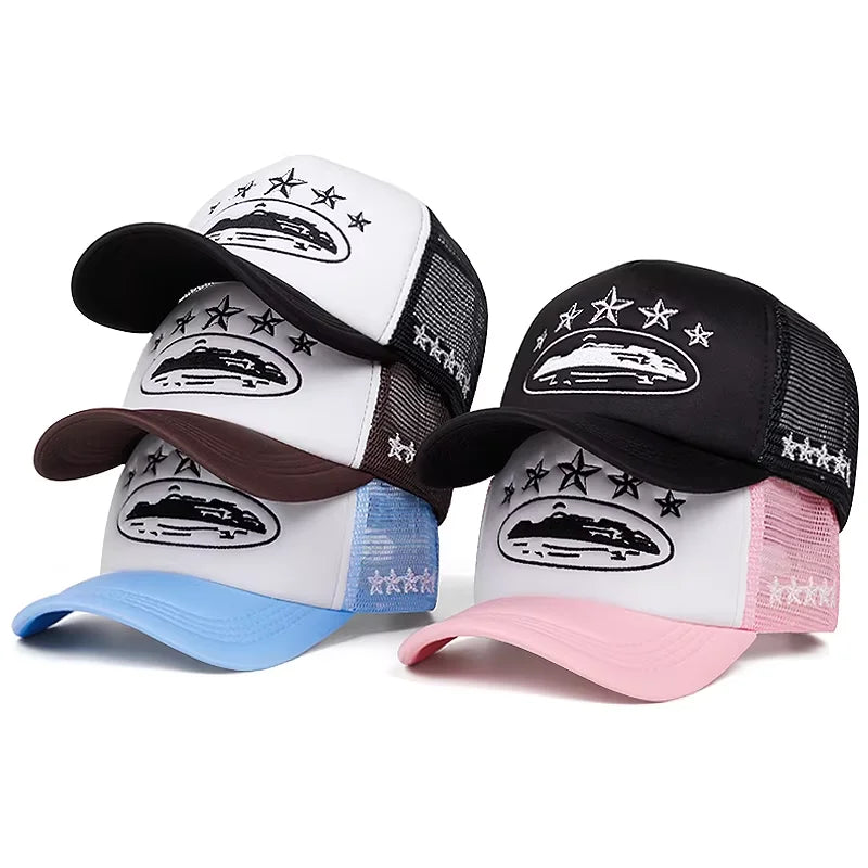 Net hat men's fashionable retro baseball hat hip-hop hat women's sports casual hat truck driver hat