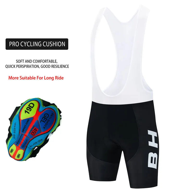 2023 New BH Team Bicycle Clothing Men's Summer Road Bike Wear Racing Clothes Quick Dry Cycling Jersey Set Ropa Ciclismo Maillot