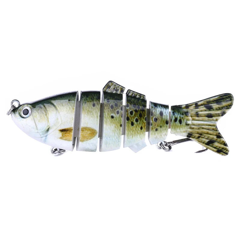 Fishing Lures for Freshwaterand Saltwat Slow Sinking Multi Jointed Swimbaits, Lifelike Lures for Bass Trout Crappie Walleye Pike