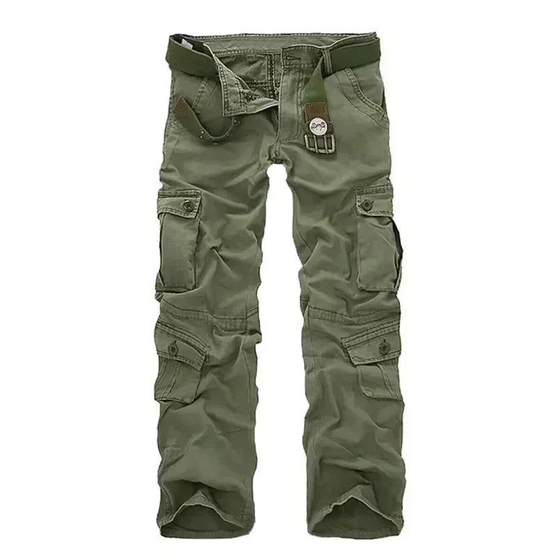 2026 Men's Cotton Cargo Pants Fashion Eight Pockets Sport Trousers Pants Male Oversize Loose Straight Streetwear Pants for Men