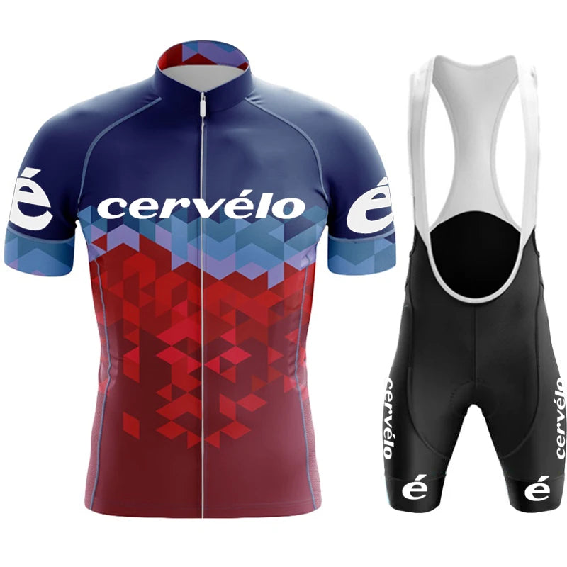 Cycling Clothes Shorts Men Cycle Jersey Short Sleeves Cervélo Team Mtb Tricuta Man Set Suit Men's Pants Gel Bicycle Outfit Bib