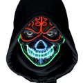 2024 Halloween Horror Skull Head Mask Cosplay Scary Skeleton Disguise Mask Light Up Luminous LED Party Mask Glowing
