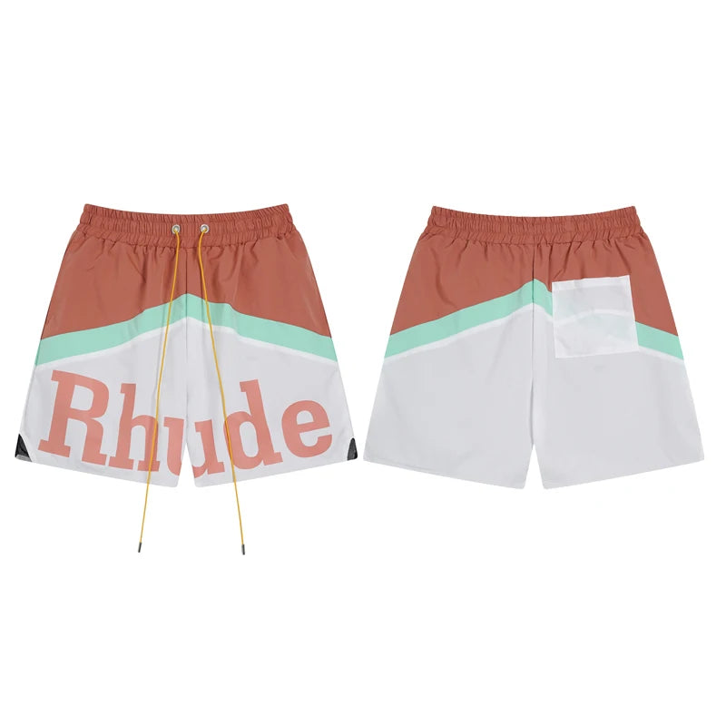 High Quality Streetwear Multi-color Rhude Beach Shorts Men Women Loose Breathable Casual Shorts