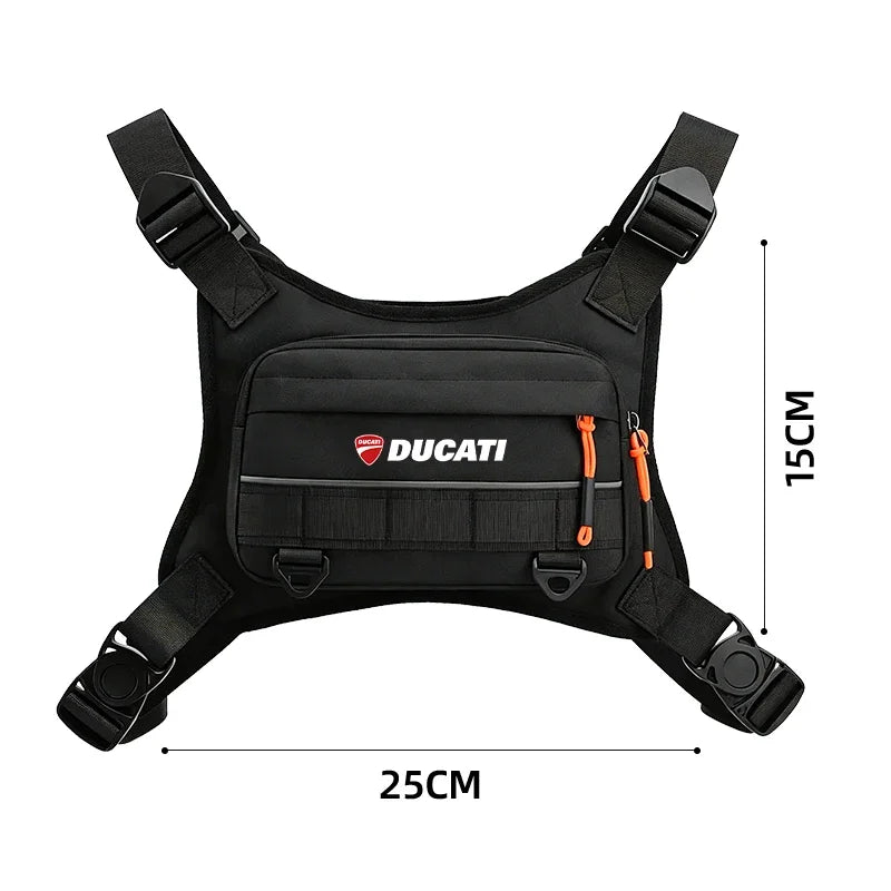 Motorcycle Race Bag Sports Tactical Pouch Camping Backpack Chest Pack Vest bag for DUCATI Streetfighter V4 SP V2 PANIGALE V2 V4