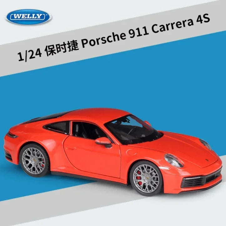 WELLY 1:24 Porsche 911 (997) GT3 RS Simulator Diecast Alloy Car Model Collectible Toy Gift
