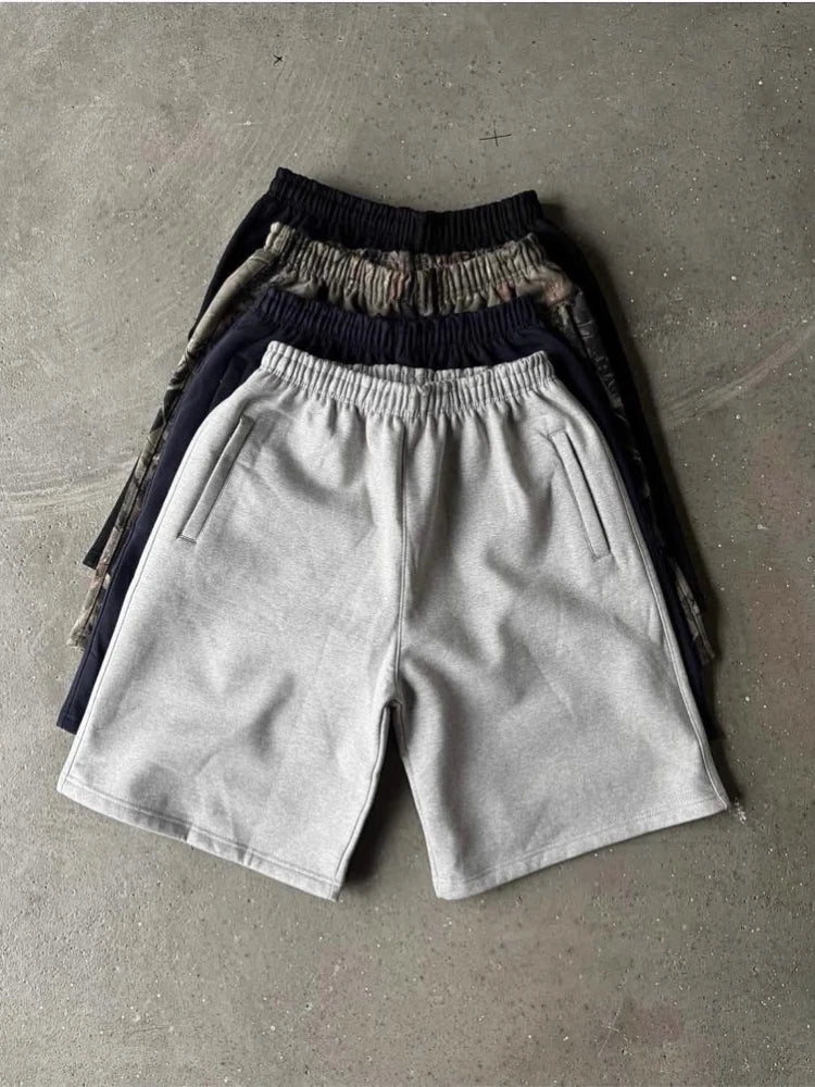 Men's casual sports shorts, denim double toe casual shorts, jogging, brand goals, fitness exercise, summer, new, 2025