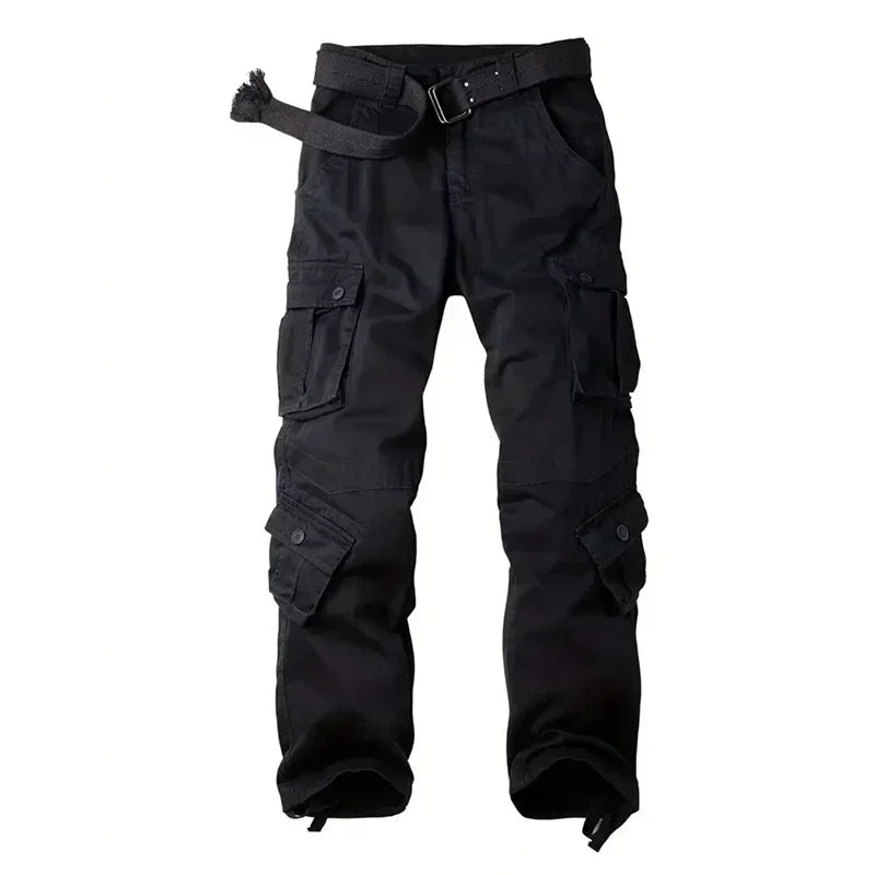 2026 Men's Cotton Cargo Pants Fashion Eight Pockets Sport Trousers Pants Male Oversize Loose Straight Streetwear Pants for Men