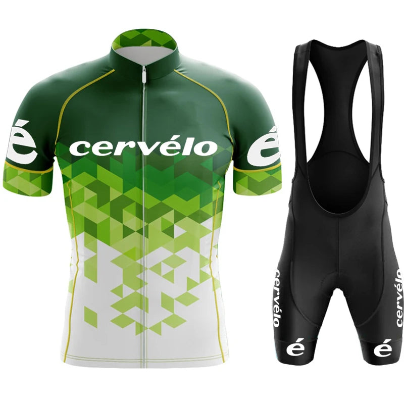 Cycling Clothes Shorts Men Cycle Jersey Short Sleeves Cervélo Team Mtb Tricuta Man Set Suit Men's Pants Gel Bicycle Outfit Bib