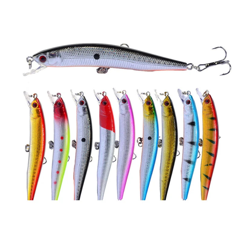 1PCS Minnow Fishing Lure 95mm 8g Floating Hard Bait Wobbler Jig Bait Crankbait Carp Striped Bass Pesca Fishing Tackle SwimBait