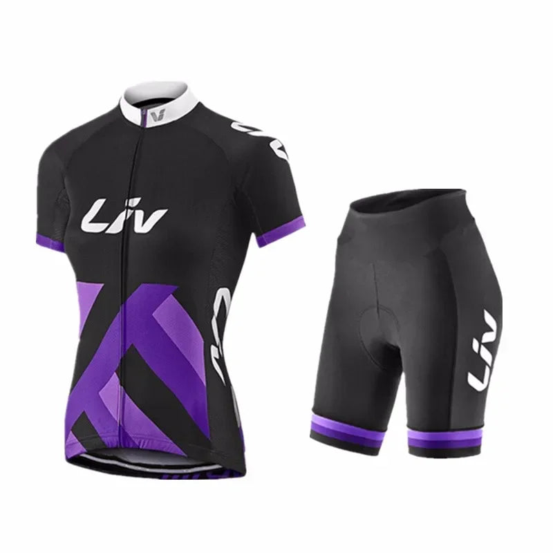 Cycling Set Liv 2022 Women Short Sleeve Mtb Bike Clothing Racing Bicycle Clothes Ropa Ciclismo Cycling Wear Cycling Jersey Set