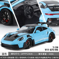 1:24 911 GT3 RS Sports Car  High Quality Alloy Car Model Sound and Light Pull Back Car Model Collectibles Birthday Gift