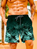 Fashion Palm Leaves Graphic Beach Shorts For Men Summer Trend Vacation 3D Printed Short Pants Casual Streetwear Swim Trunks