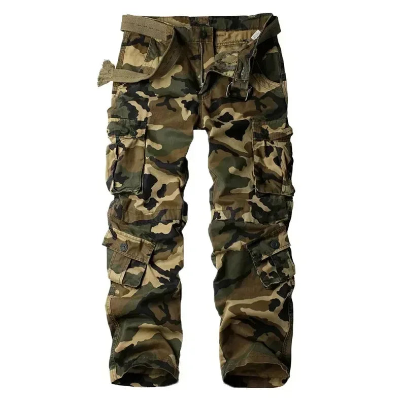 2026 Men's Cotton Cargo Pants Fashion Eight Pockets Sport Trousers Pants Male Oversize Loose Straight Streetwear Pants for Men