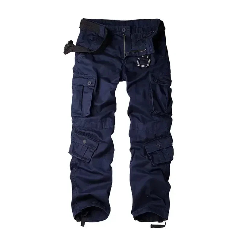 2026 Men's Cotton Cargo Pants Fashion Eight Pockets Sport Trousers Pants Male Oversize Loose Straight Streetwear Pants for Men
