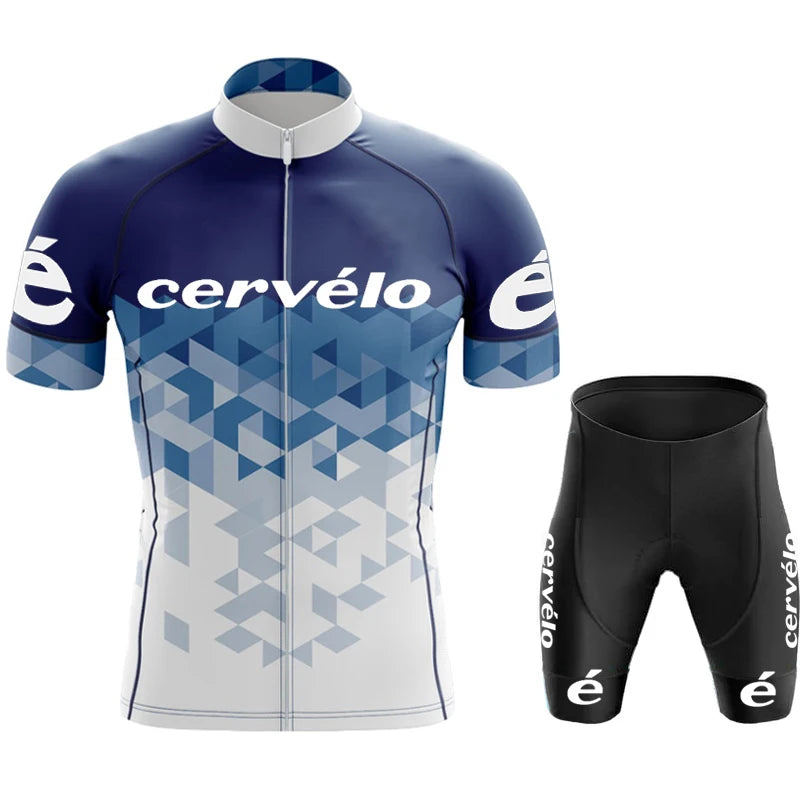 Cycling Clothes Shorts Men Cycle Jersey Short Sleeves Cervélo Team Mtb Tricuta Man Set Suit Men's Pants Gel Bicycle Outfit Bib