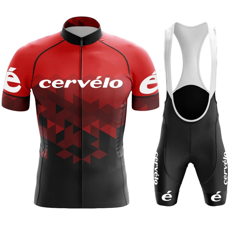 Cycling Clothes Shorts Men Cycle Jersey Short Sleeves Cervélo Team Mtb Tricuta Man Set Suit Men's Pants Gel Bicycle Outfit Bib