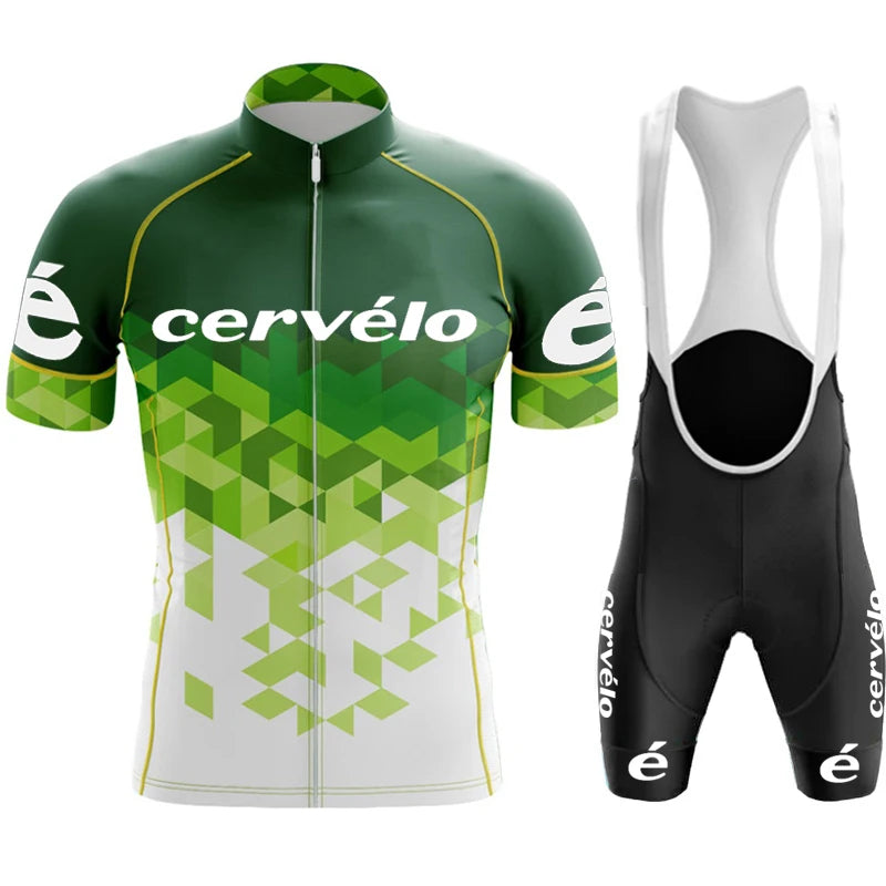 Cycling Clothes Shorts Men Cycle Jersey Short Sleeves Cervélo Team Mtb Tricuta Man Set Suit Men's Pants Gel Bicycle Outfit Bib