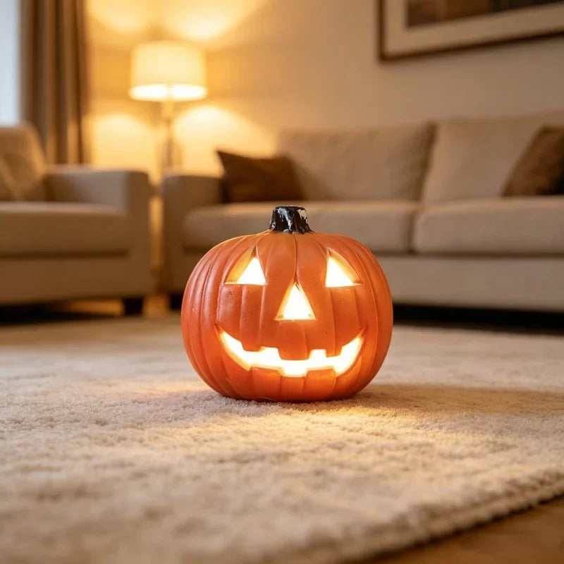 Festive Halloween LED Pumpkin Lantern Spooky Ornament for Household Bar Party Scene Decoration Holiday Indoor Layout Supplies