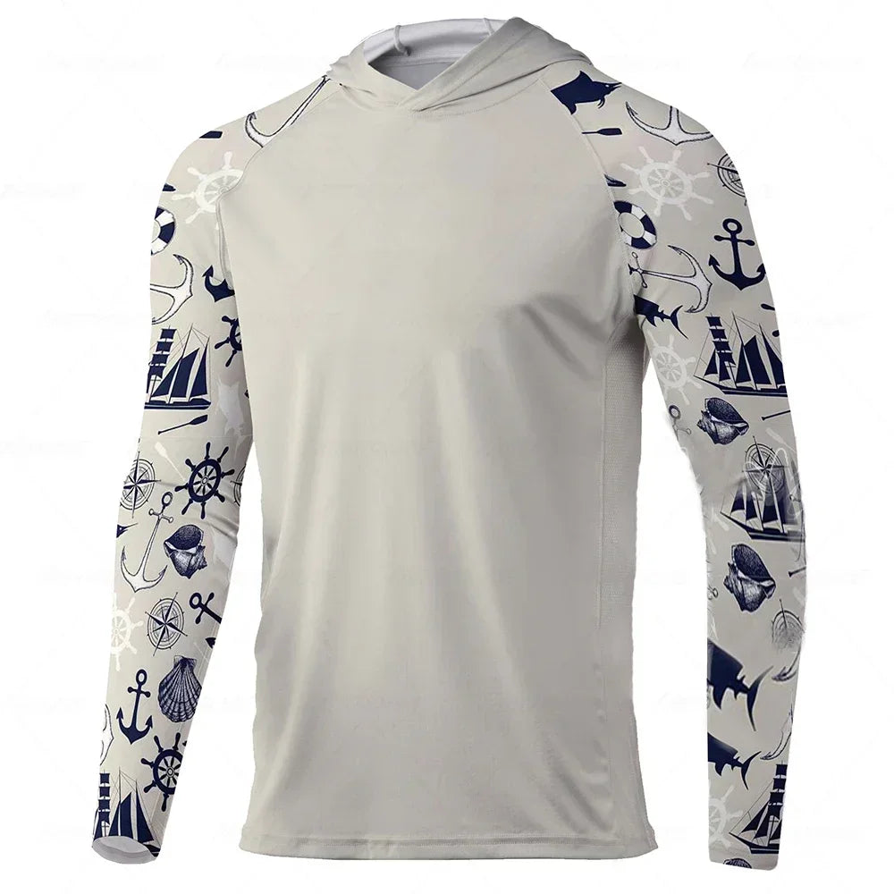 Fishing Clothing Men Hood Fishing Shirt long sleeve Fishing clothing fishing shirt uv protection fishing shirt Fishing Apparel