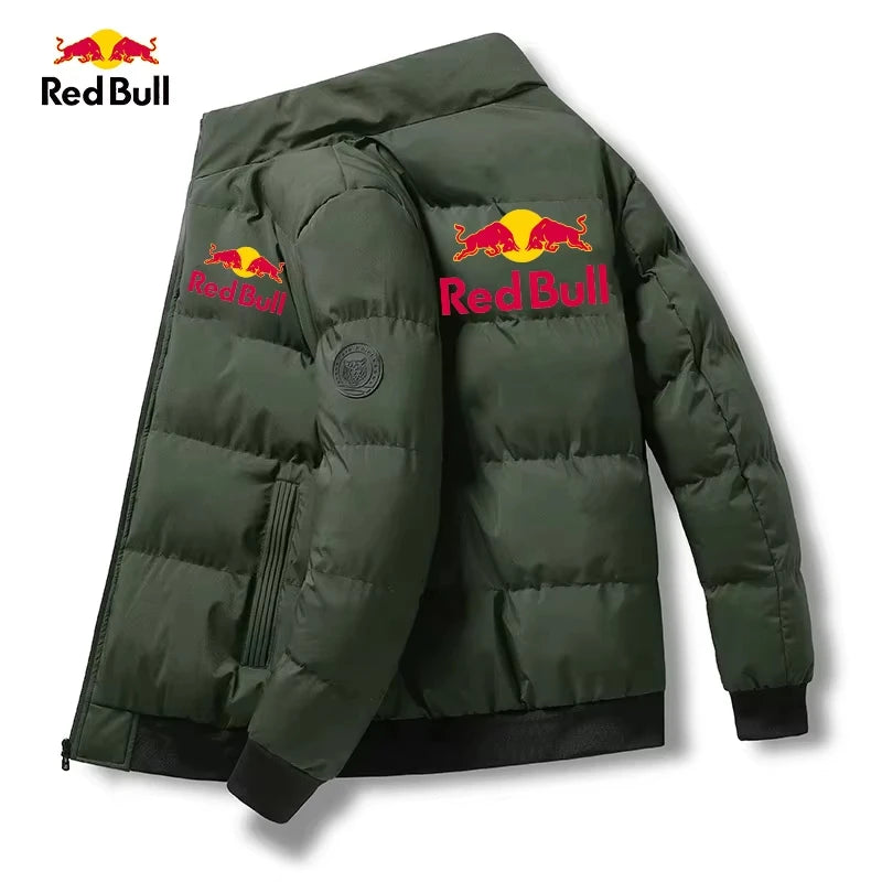 Chaqueta de manga corta para hombre con el nuevo logo de Red Bull 2026, ideal para otoño e invierno, moderna, casual