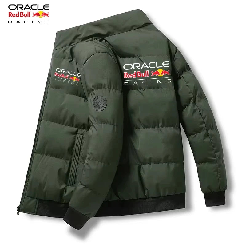 Chaqueta de manga corta para hombre con el nuevo logo de Red Bull 2026, ideal para otoño e invierno, moderna, casual