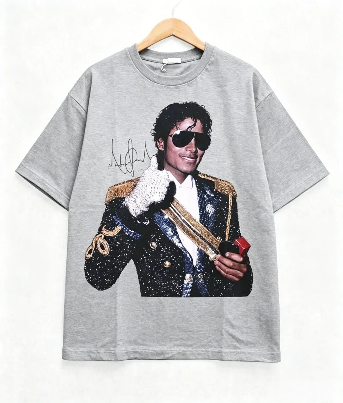 Retro Michael Jackson Shirt Popular Casual Oversized Streetwear 2026 Summer Men's Women's Cotton Clothing Y2k Style Sportswear