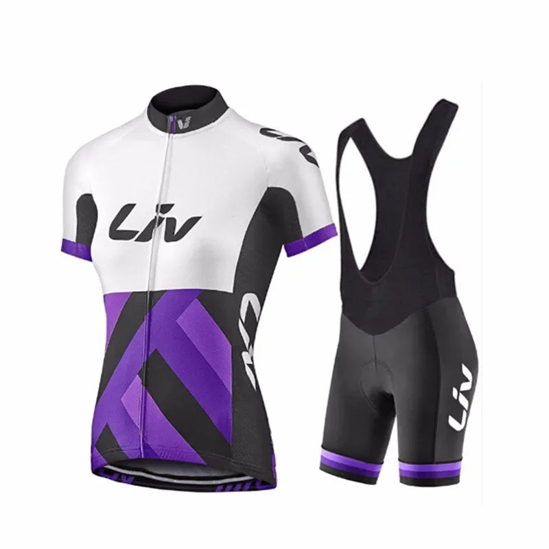 Cycling Set Liv 2022 Women Short Sleeve Mtb Bike Clothing Racing Bicycle Clothes Ropa Ciclismo Cycling Wear Cycling Jersey Set