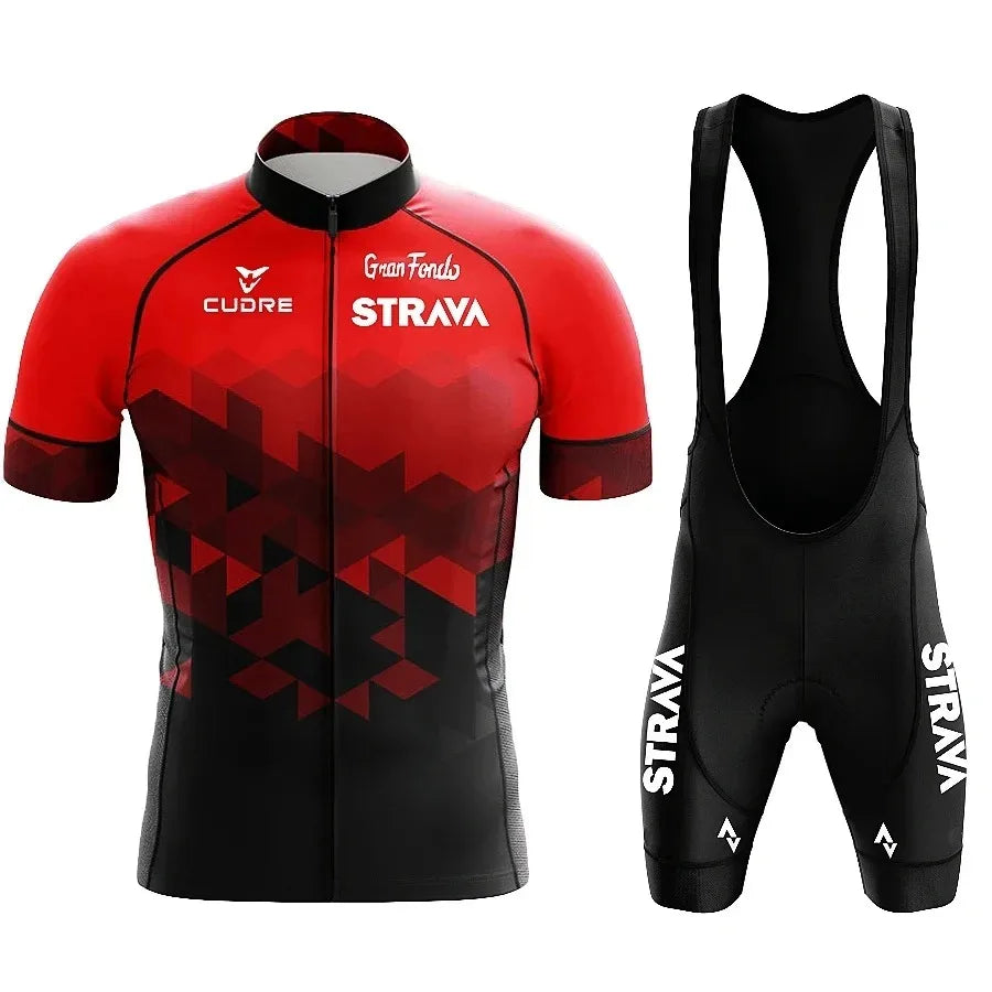 STRAVA Cycling Clothes For Men Cycling Sets Mountain Bike Clothes Man Summer Cycling Suit Cycling Pants Cycling Shirt Equipment