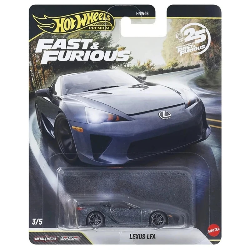 Hot Wheels Premium 2026 Fast & Furious 25th Anniv. LEXUS LFA 1:64 Diecast Alloy Metal Body Car Model Collectible Vehicle Toys