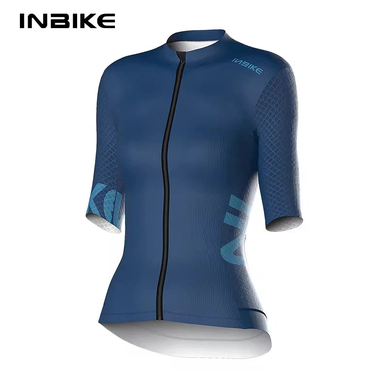 INBIKE Summer Cycling Jerseys Women Biking Shirts for Riding Slim Fit Bicycle Tops Shirts Clothing Quick Dry Road Bike Clothes