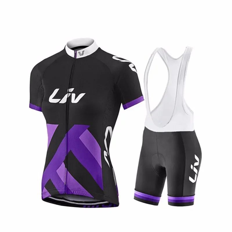 Cycling Set Liv 2022 Women Short Sleeve Mtb Bike Clothing Racing Bicycle Clothes Ropa Ciclismo Cycling Wear Cycling Jersey Set