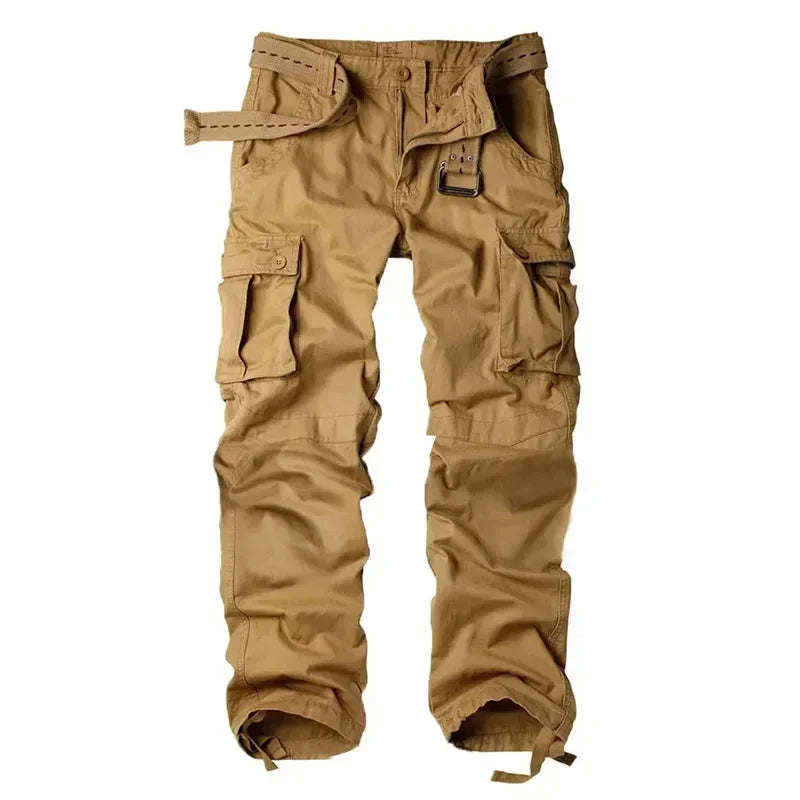 2026 Men's Cotton Cargo Pants Fashion Eight Pockets Sport Trousers Pants Male Oversize Loose Straight Streetwear Pants for Men