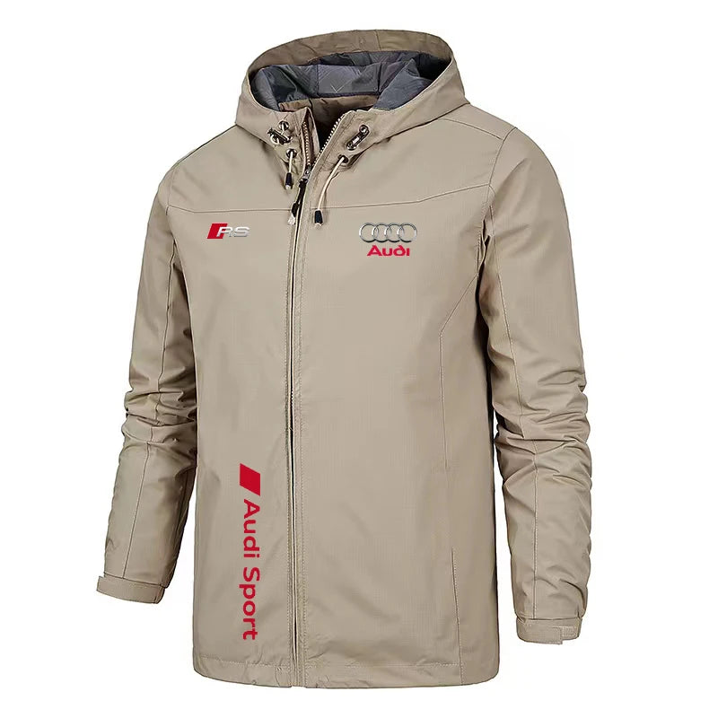 Outdoor Motorcycle Pilot Jacket Windproof Waterproof Casual Fashion Audi Motocycle Riding Coat for Men