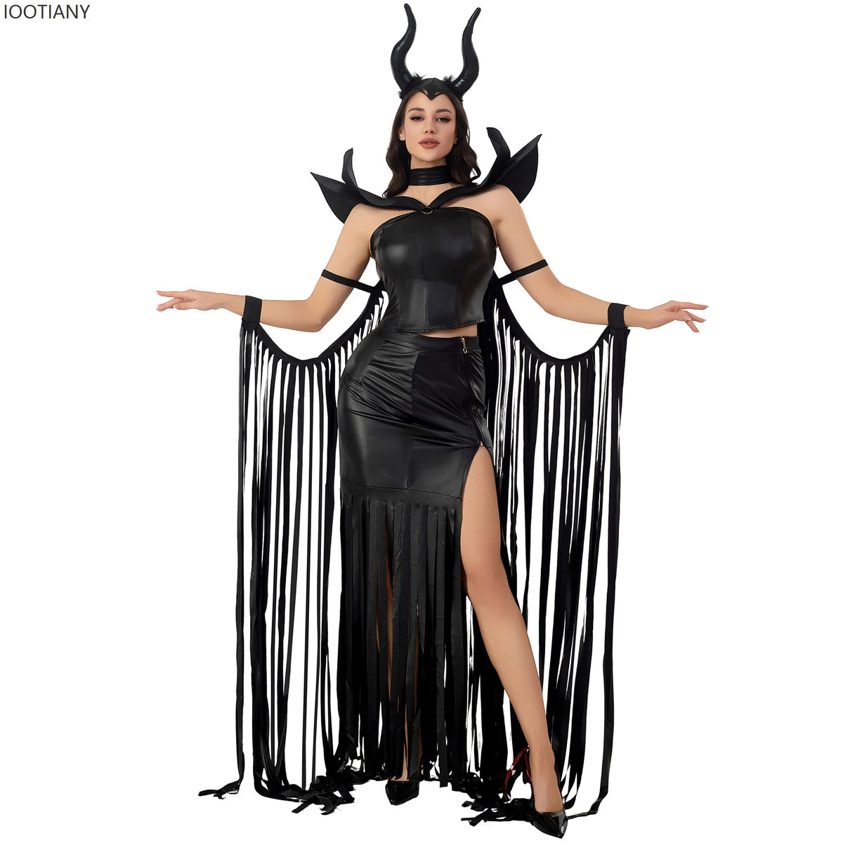 Deluxe Halloween Sleeping Beauty Evil Witch Cosplay Costume Masquerade Horror Vampire Queen Fancy Dress Party Role Play Costume