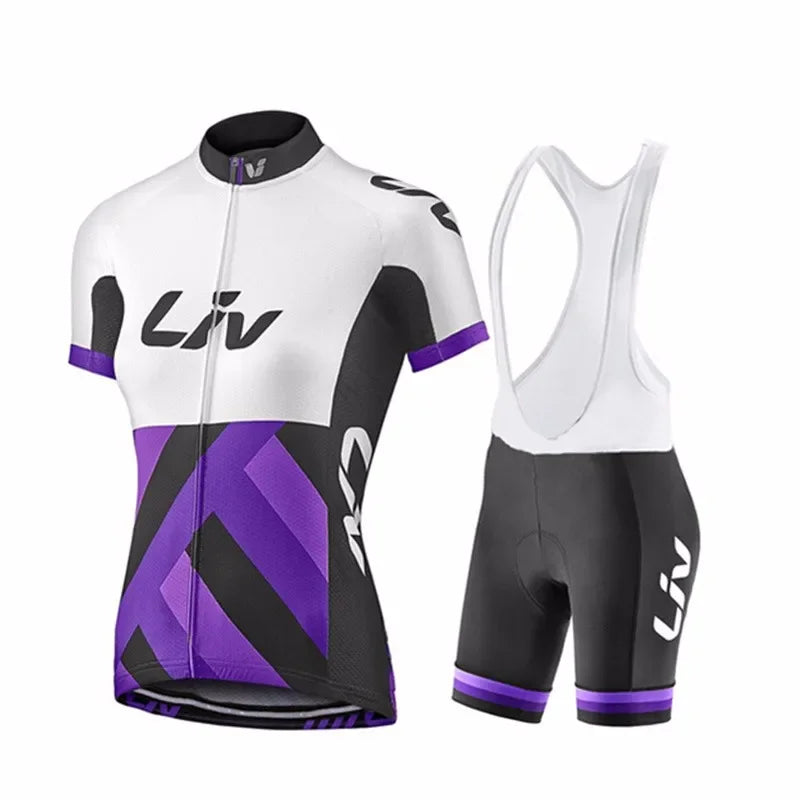 Cycling Set Liv 2022 Women Short Sleeve Mtb Bike Clothing Racing Bicycle Clothes Ropa Ciclismo Cycling Wear Cycling Jersey Set