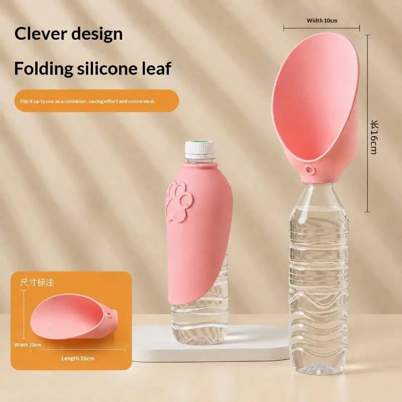 Silicone Leakproof Pets Travel Water Dispenser Portable Pet Feeder Outdoor Drinking Bowl Durable Puppy Cat Walking Supplies{S}