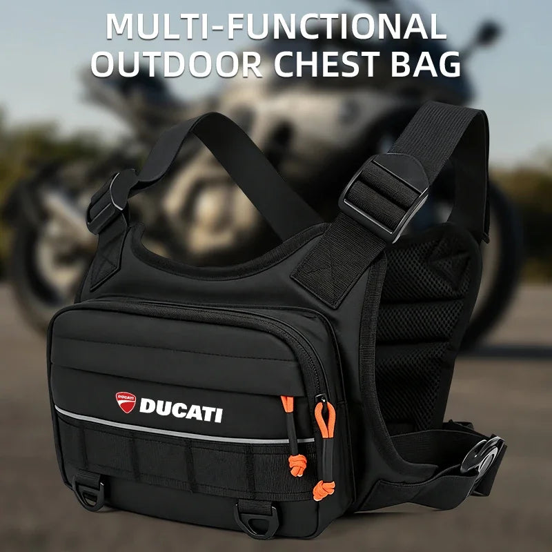 Motorcycle Race Bag Sports Tactical Pouch Camping Backpack Chest Pack Vest bag for DUCATI Streetfighter V4 SP V2 PANIGALE V2 V4
