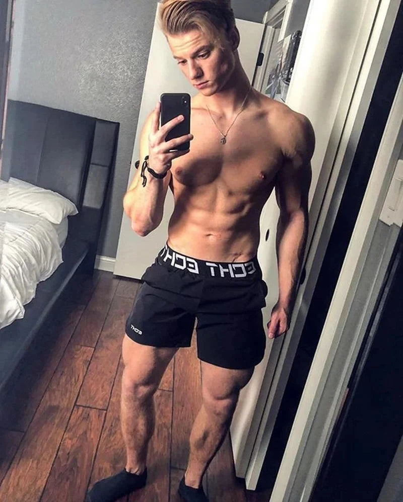 2024 New Men Running Bodybuilding Shorts Man Summer Gyms Workout shorts Male Breathable Quick Dry Sportswear Jogger Beach Shorts