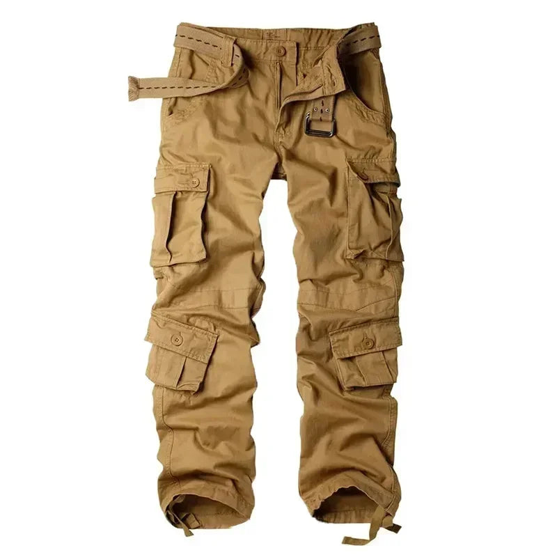 2026 Men's Cotton Cargo Pants Fashion Eight Pockets Sport Trousers Pants Male Oversize Loose Straight Streetwear Pants for Men