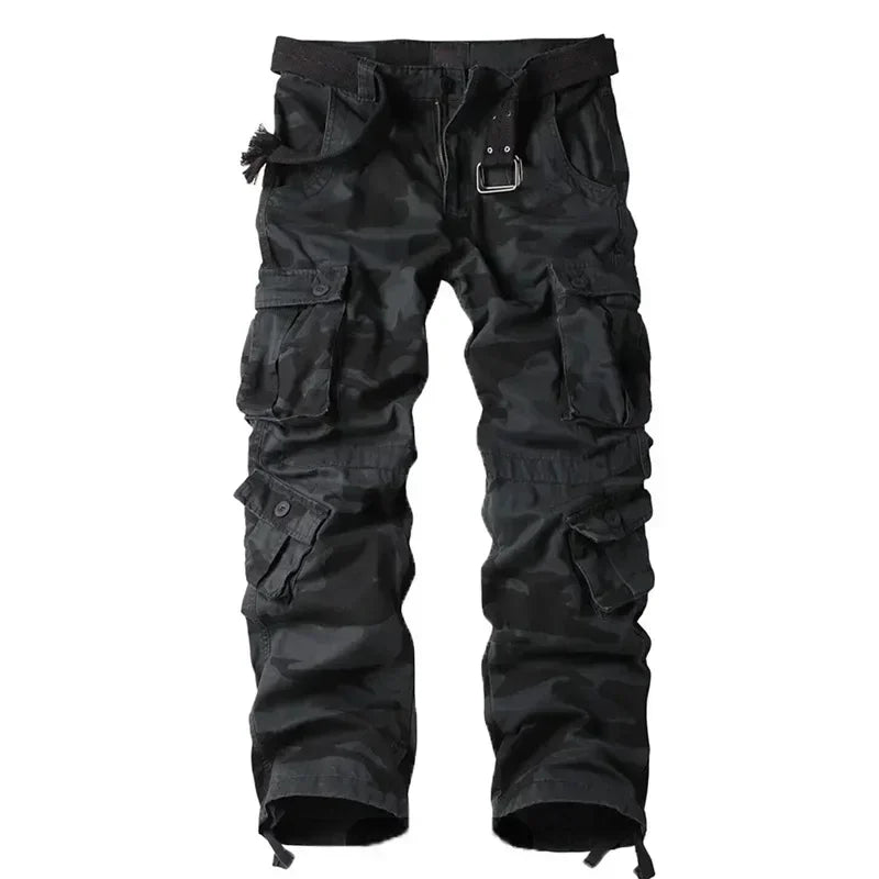 2026 Men's Cotton Cargo Pants Fashion Eight Pockets Sport Trousers Pants Male Oversize Loose Straight Streetwear Pants for Men